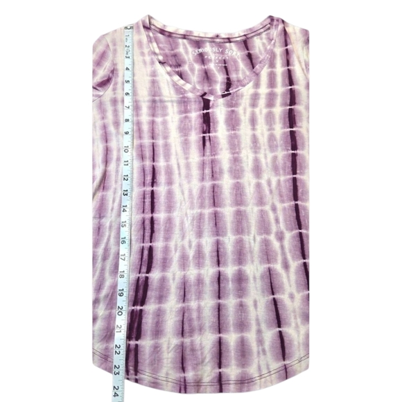 Aeropostale Women's Seriously Soft Perfect V Purple Tie-Dye V-Neck Tee Size S - Picture 9 of 9